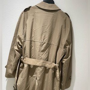 Gleneagles Men's 42R Business Tan Long Line 100% Wool Lined Trench Coat